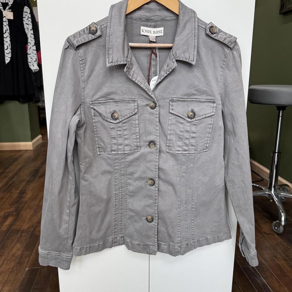 NWT Knox Rose‎ Women’s Jacket - Size M - Medium Gray - Autumn Fall Lightweight - Picture 2 of 9